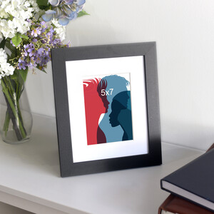 5x7 to 8x10  Langford Wood Frame Black with matte