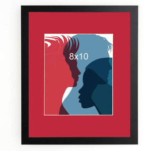 8x10 to 11x 14 Langford Frame with a RED Matt 