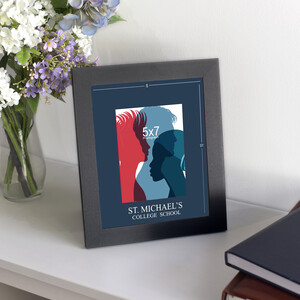 ST MIKES embossed silver foil 5x7 to 8x10 BLUE Matte & Langford Frame 