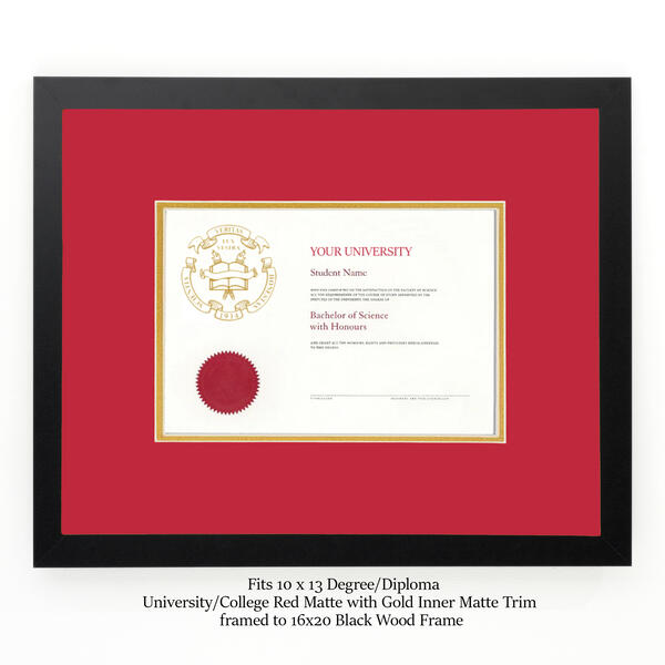 Diploma Frame University/College & RED MATTE