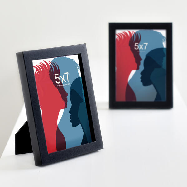 2-5x7-Black Wood Frames